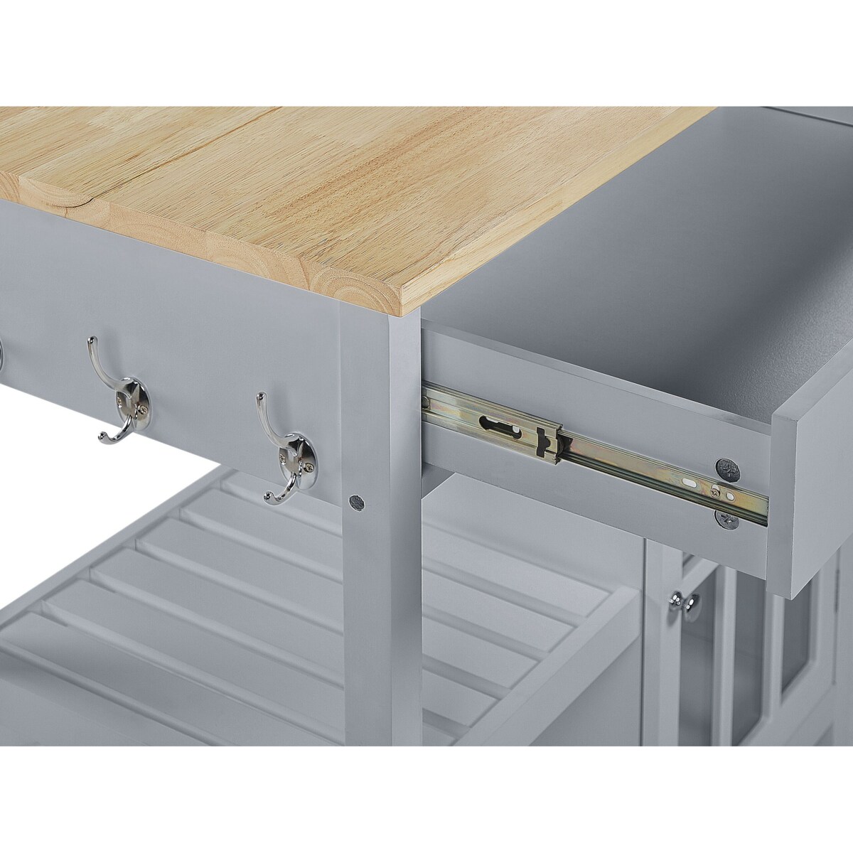 Wózek kuchenny 2 szuflady szary GENOA