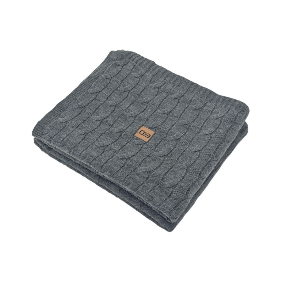 Koc dzianinowy kaszmir 200x220 cm – VERONA200 ANTHRACITE