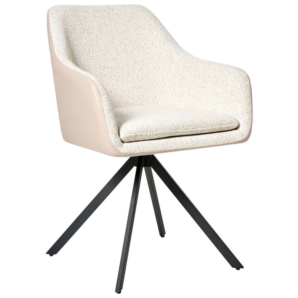 Zestaw 2 krzeseł do jadalni LITHIA Boucle Jasnobeżowy