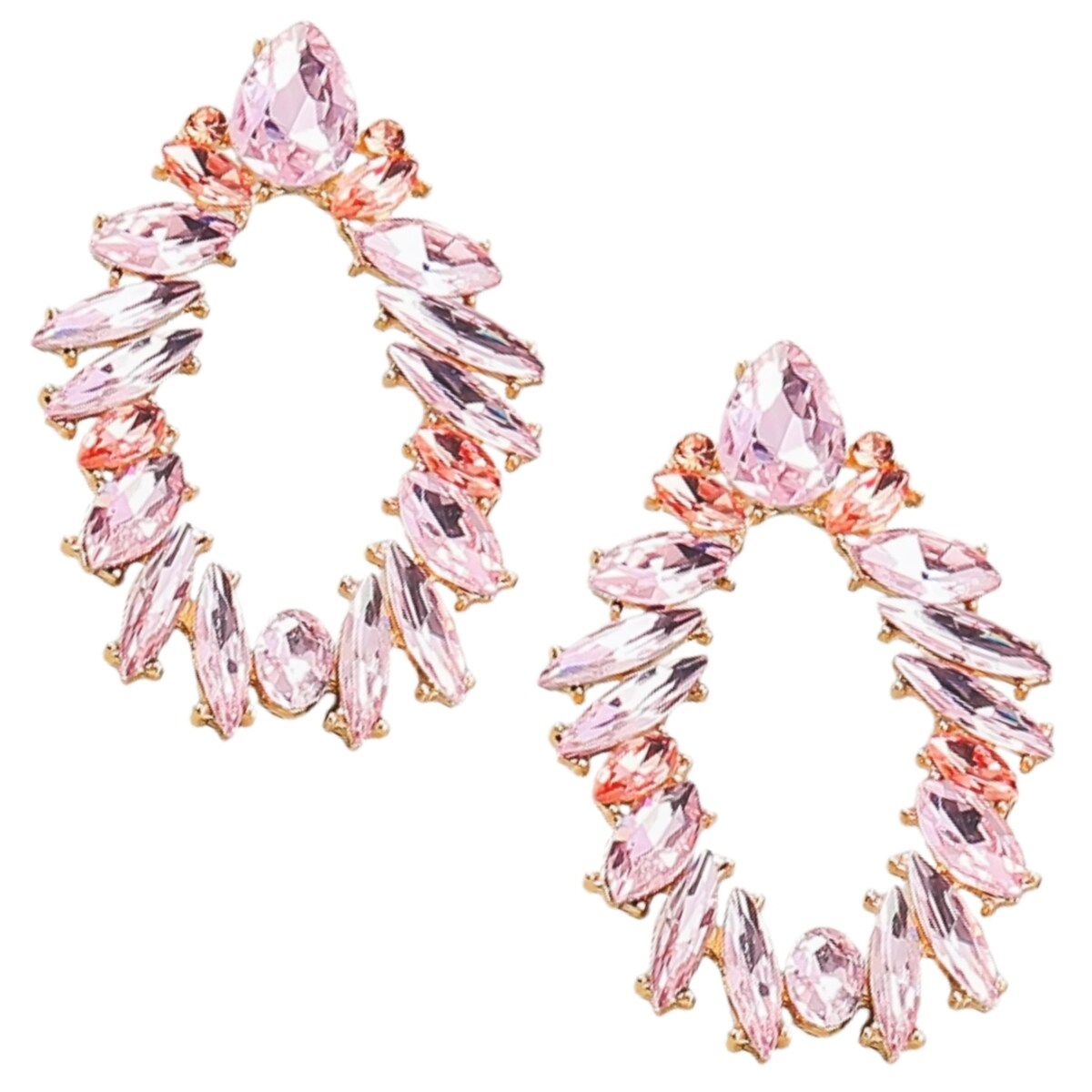 Kolczyki koła różowe lekkie jasne PASTELOWE wizytowe wieczorowe na wesele