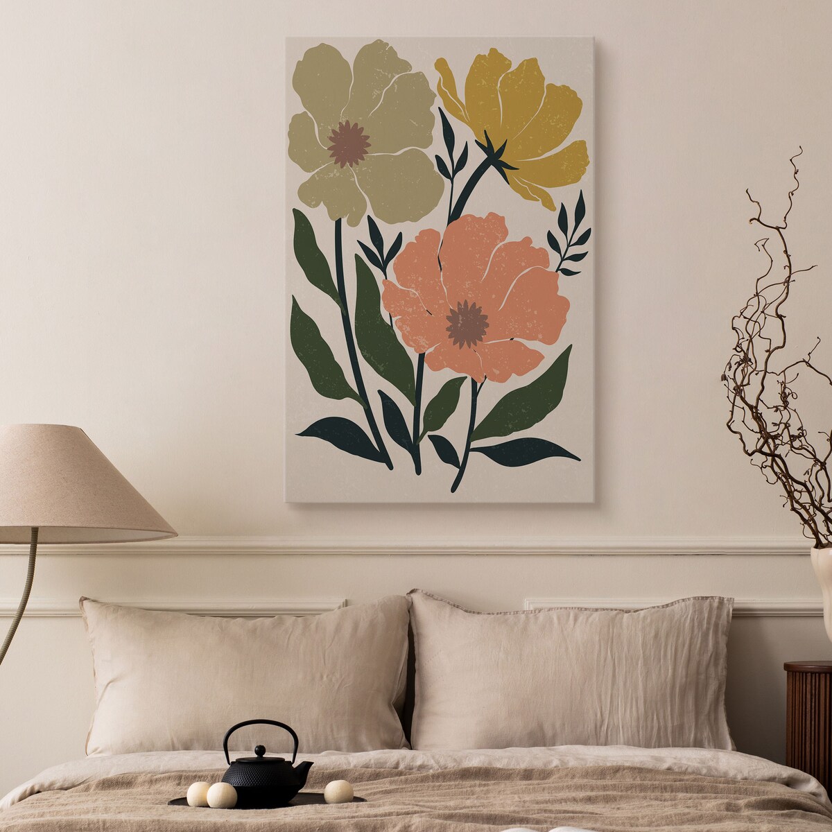 Obraz Pastelowe Abstrakcyjne Piwonie 30x40cm