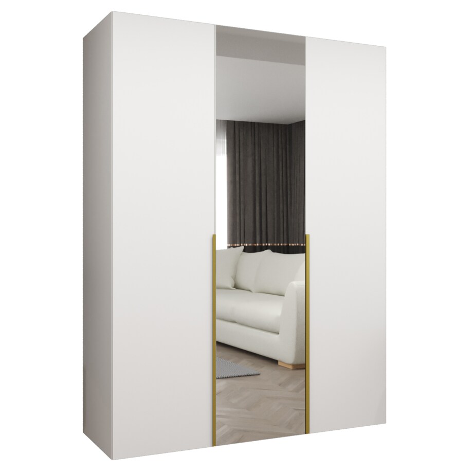 Szafa uchylna otwierana ALICANTE 2 150 wys. 202 cm Biały + u. Złoty
