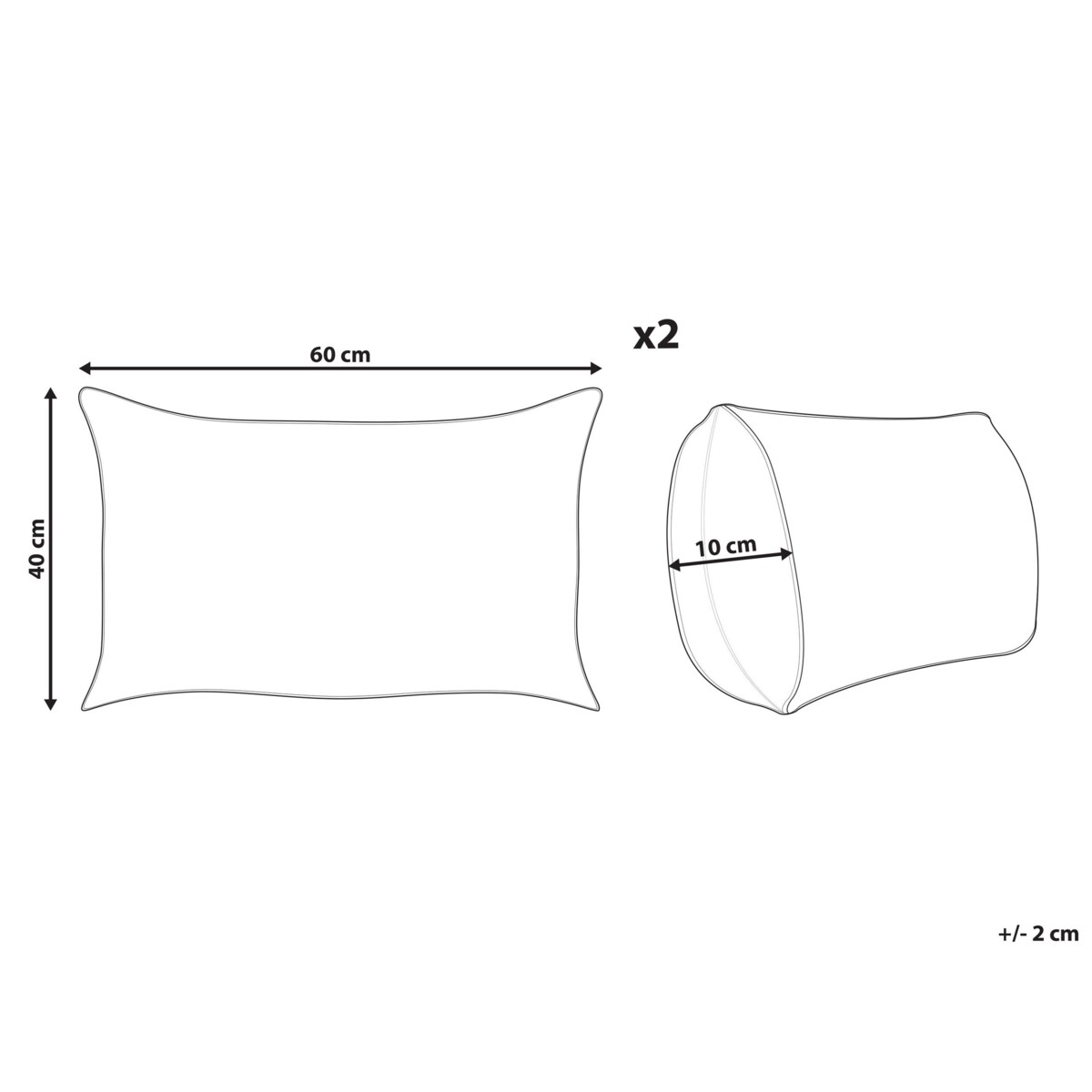 2 poduszki ogrodowe w kwiaty 40 x 60 cm niebieski APRICALE