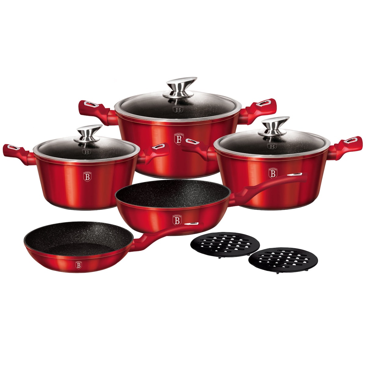 Zestaw 10 elementów garnki, patelnie, akcesoria Berlinger Haus BH-1222