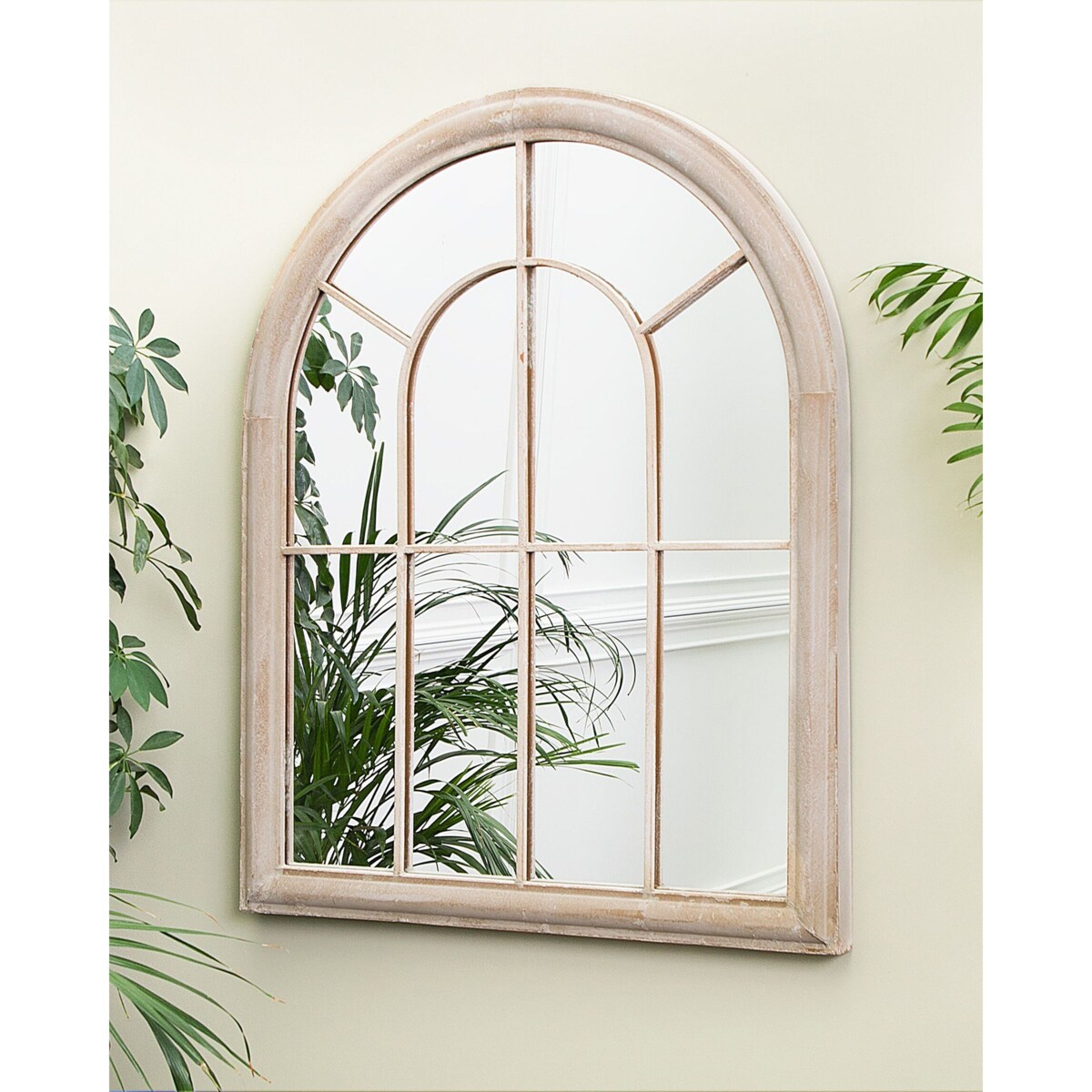 Lustro ścienne EMBRY 69 cm 88 cm Metal Beżowy