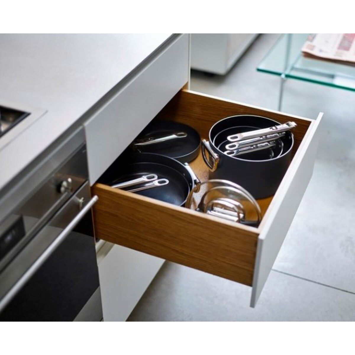 Rondel ze składanym uchwytem (15 cm) + pokrywka Space Joseph Joseph