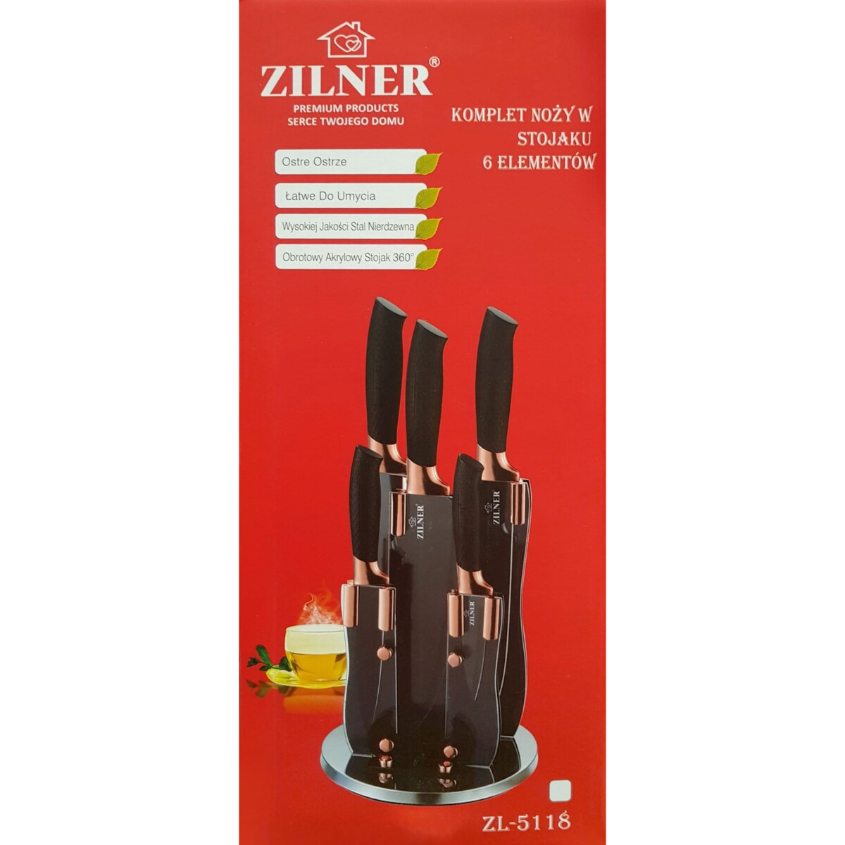 Zestaw noży powlekanych 6 ele. ZILNER Rosegold