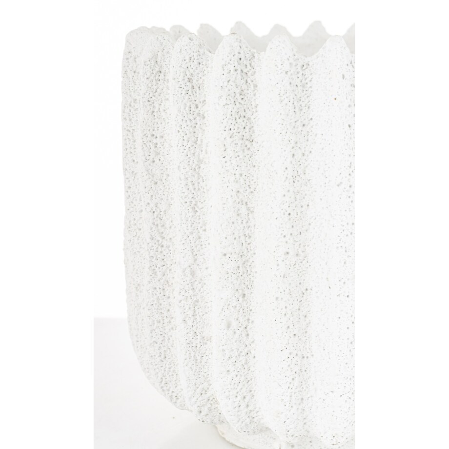 Osłonka cementowa 18x18,5x18,5 cm BAKULA-2 biała