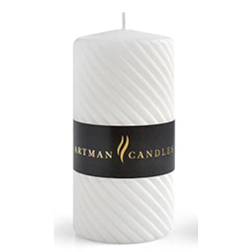 Świeca CAROLINE MAT walec duży 7x17,5cmparafinowa biała