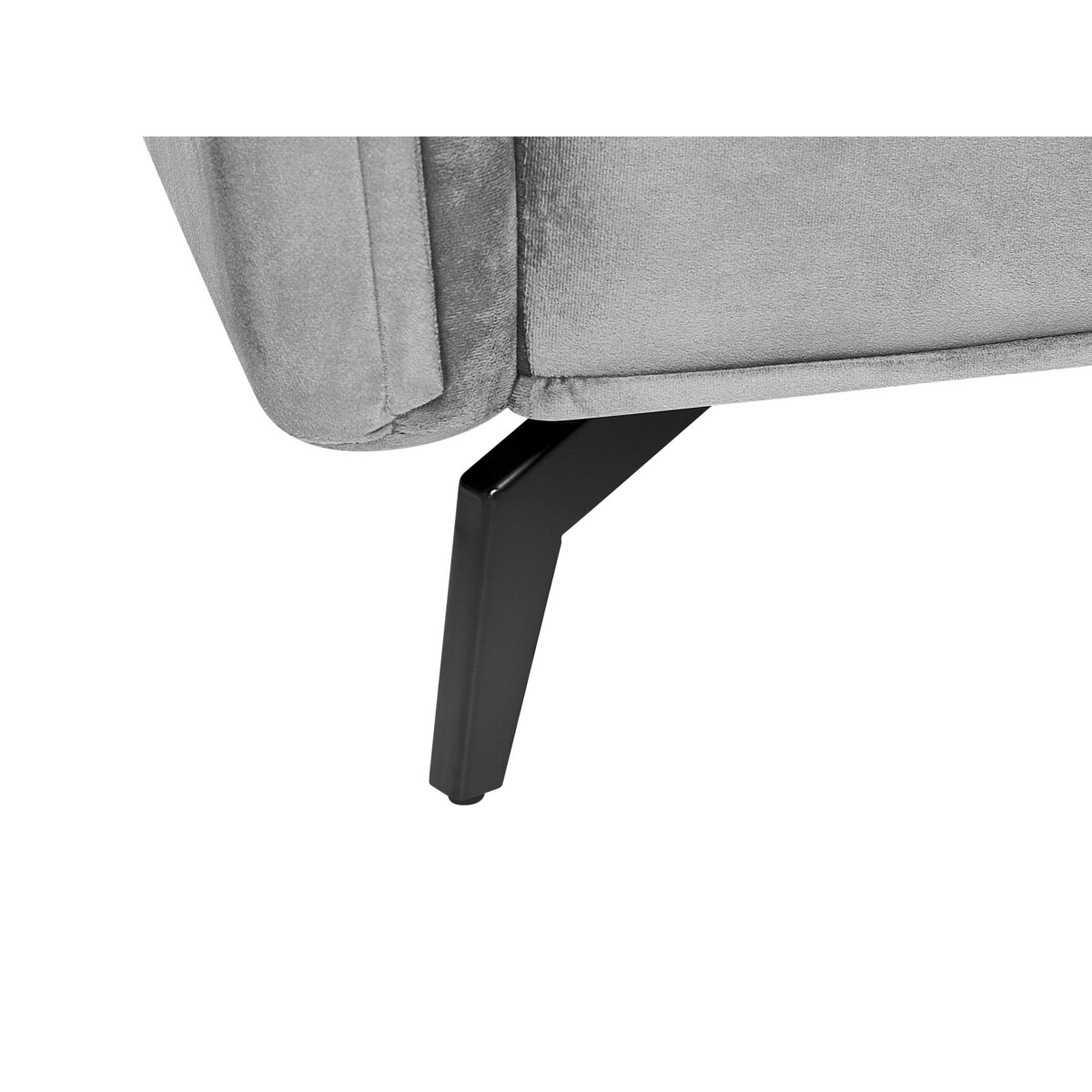 Sofa welurowa jasnoszara AURE