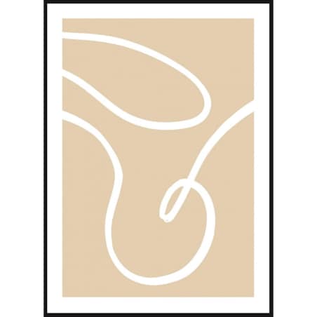 Poster Story, Plakat, Obraz - Beżowe Linie No3, wymiary 70 x 100 cm