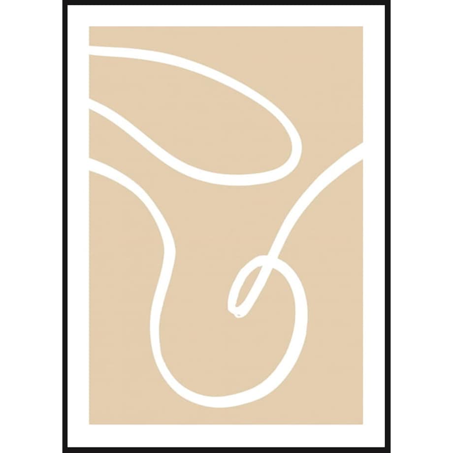 Poster Story, Plakat, Obraz - Beżowe Linie No3, wymiary 70 x 100 cm