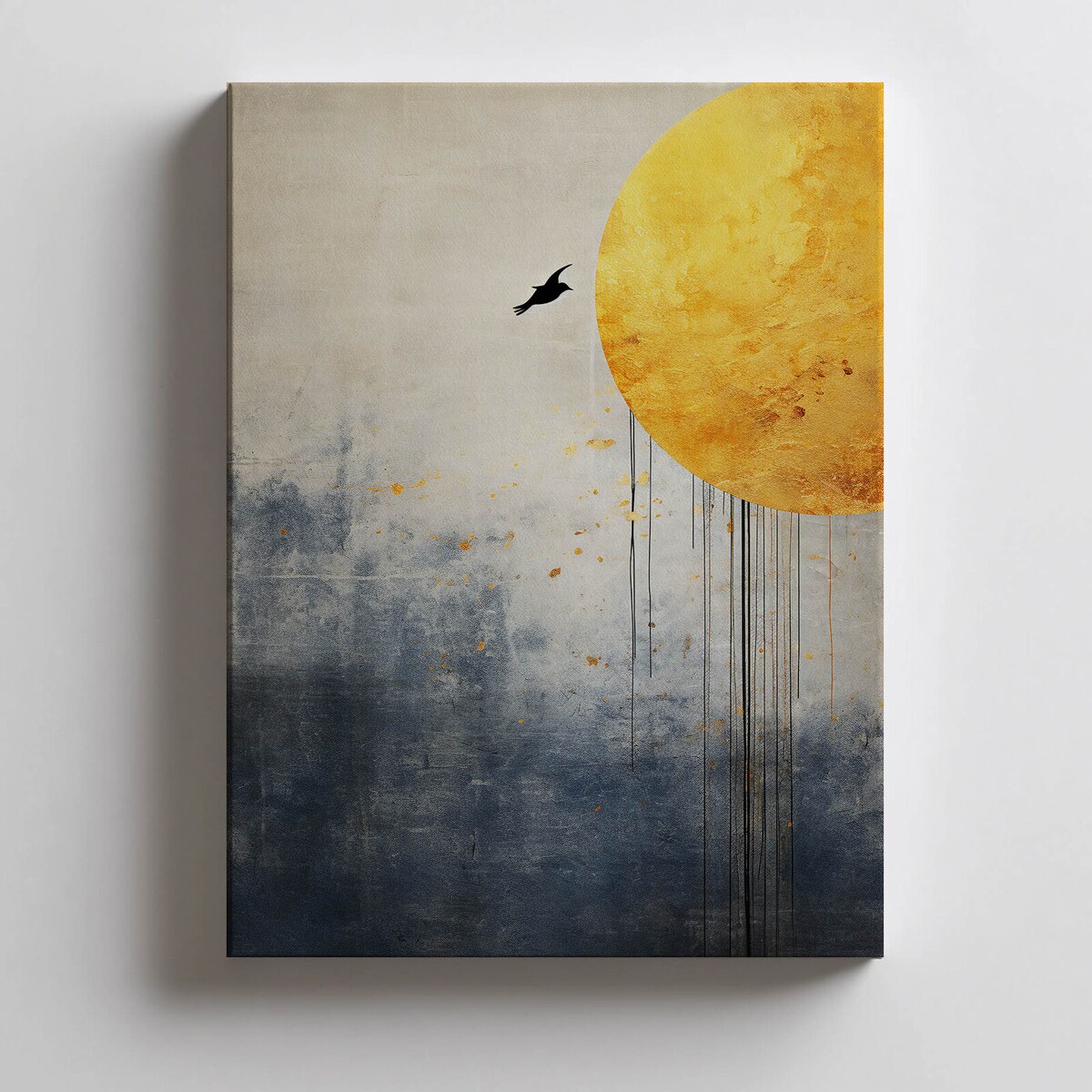 Abstrakcyjny Świat Kruka, 30x40 cm, bez ramy, płótno premium na blejtramie