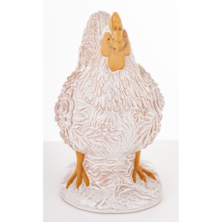 Dekoracja - kura ceramiczna25x13x19 cm WAANS -2 biała