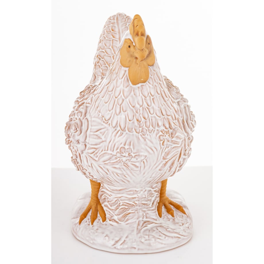 Dekoracja - kura ceramiczna25x13x19 cm WAANS -2 biała