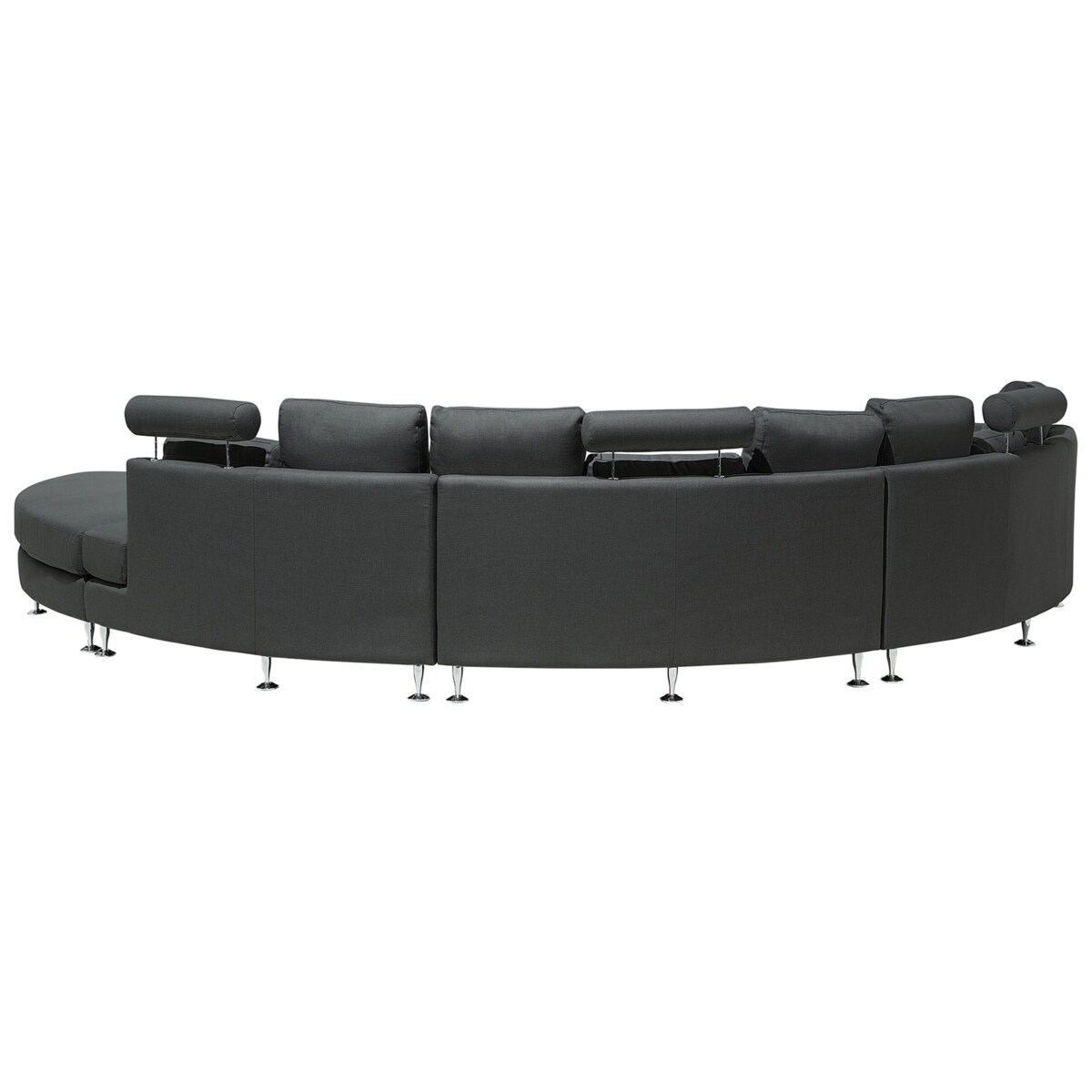 Sofa półokrągła 7-osobowa modułowa szara ROTUNDE