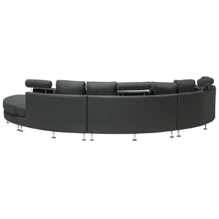 Sofa półokrągła 7-osobowa modułowa szara ROTUNDE