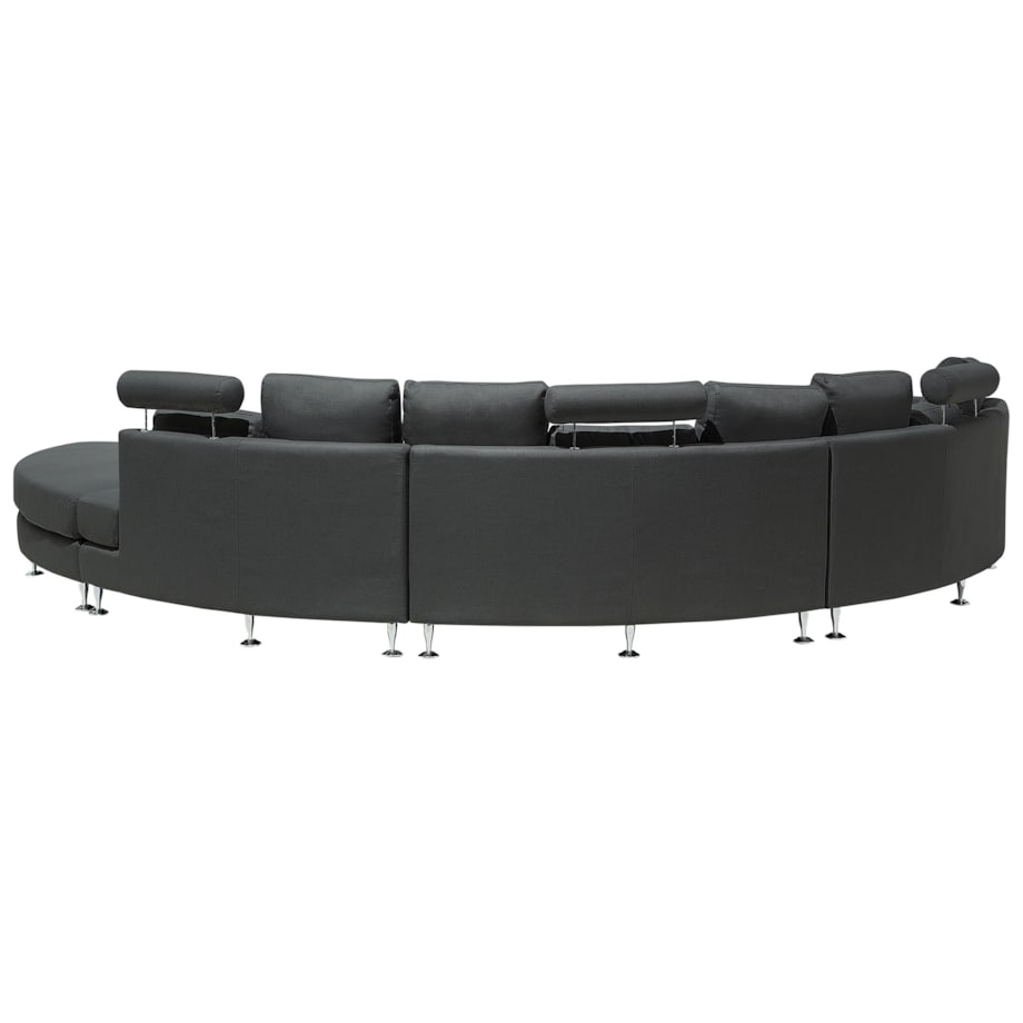 Sofa półokrągła 7-osobowa modułowa szara ROTUNDE