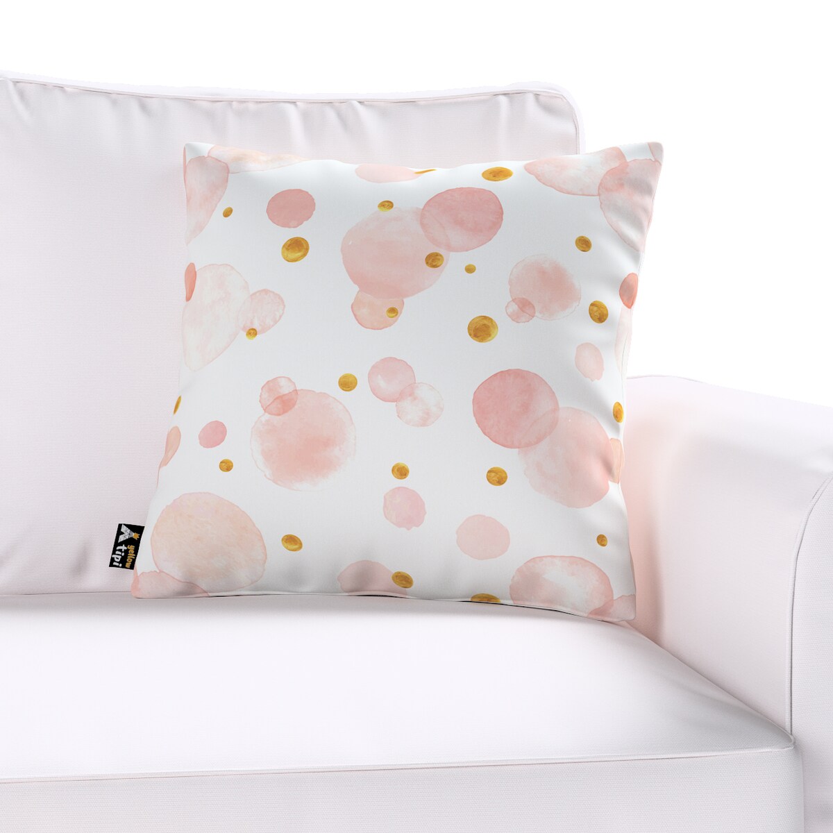 Poszewka Milly 60x60 ecru-różowy