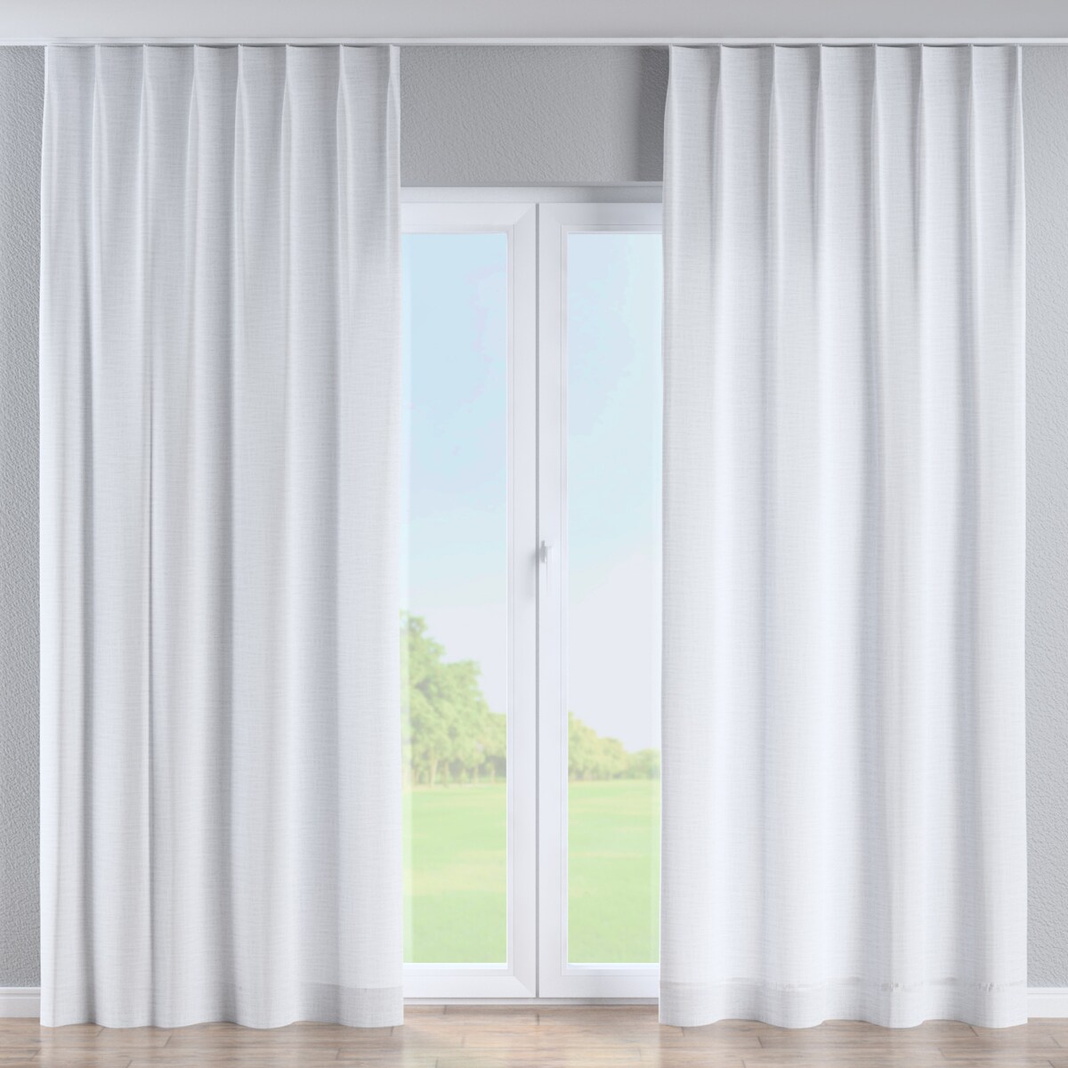 Zasłona na haczykach flex pojedynczych 130x260 biały