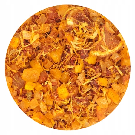 Herbata owocowa MANGO TANGO o niezwykle intensywnym smaku mango i cytrusów - herbata liściasta sypana mieszanka napar susz - gotowa na prezent upominek