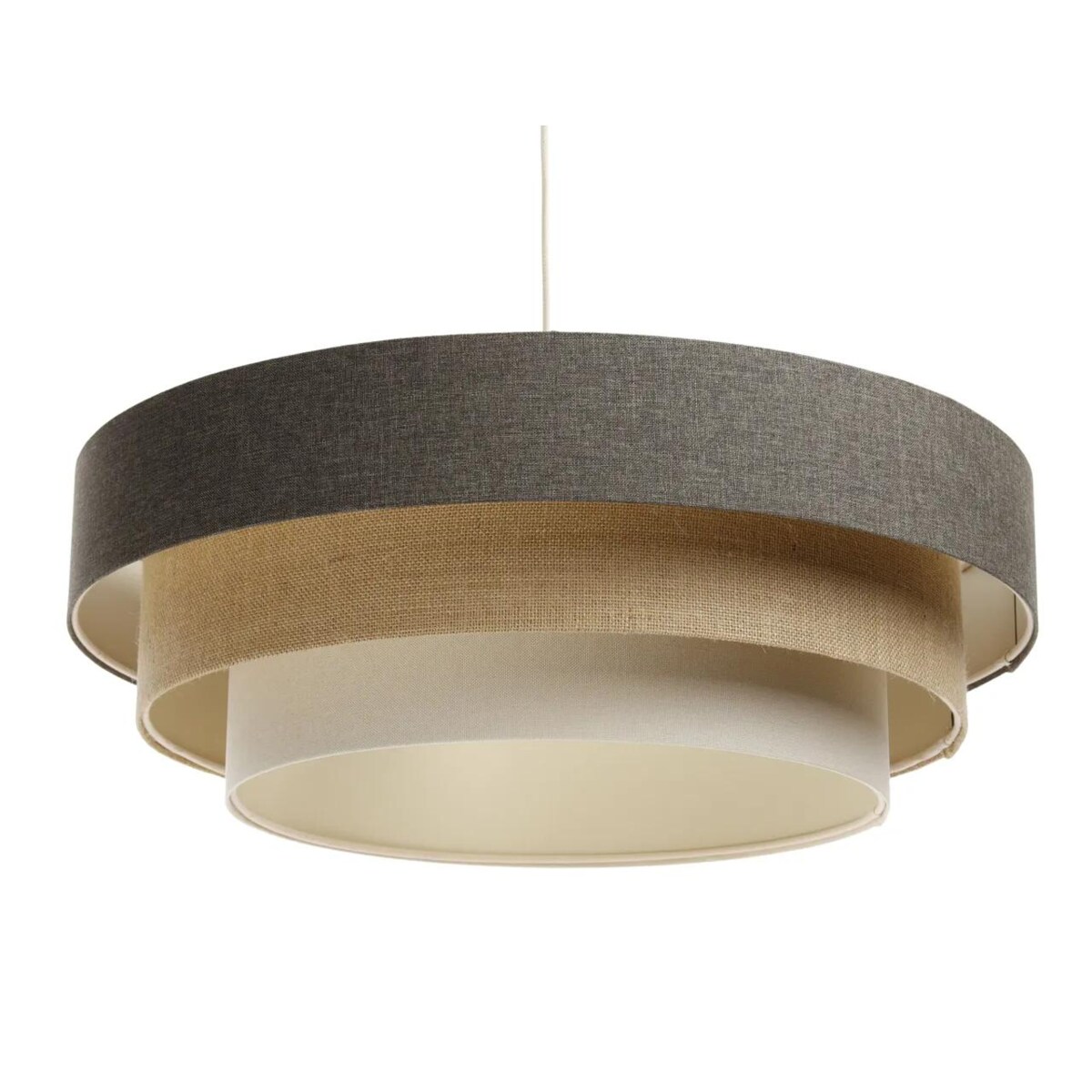 Lampa wisząca ERUTAN TRIPLE szara/beżowa/kremowa