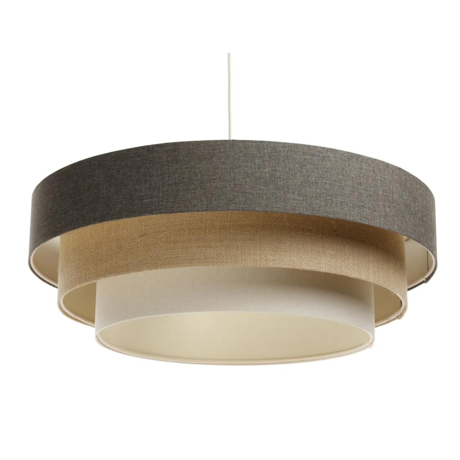 Lampa wisząca ERUTAN TRIPLE szara/beżowa/kremowa