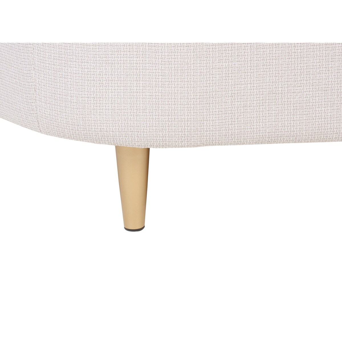 Sofa dwuosobowa tapicerowana beżowa ze złotym LOEN