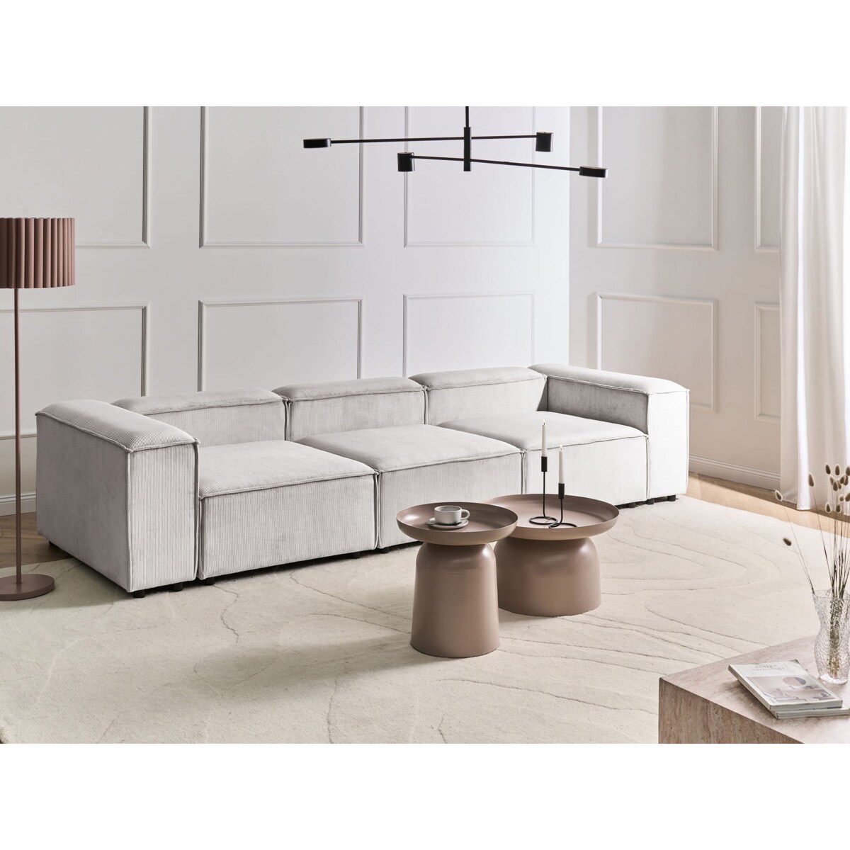 Sofa modułowa dla 3 osób ARDAL Sztruks Złamana biel