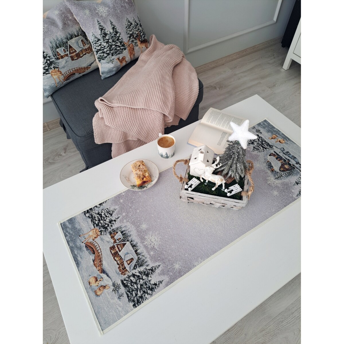 Bieżnik Na Stół 40X100 Cm Dekoracyjny Ozdobny Ze Zwierzętami