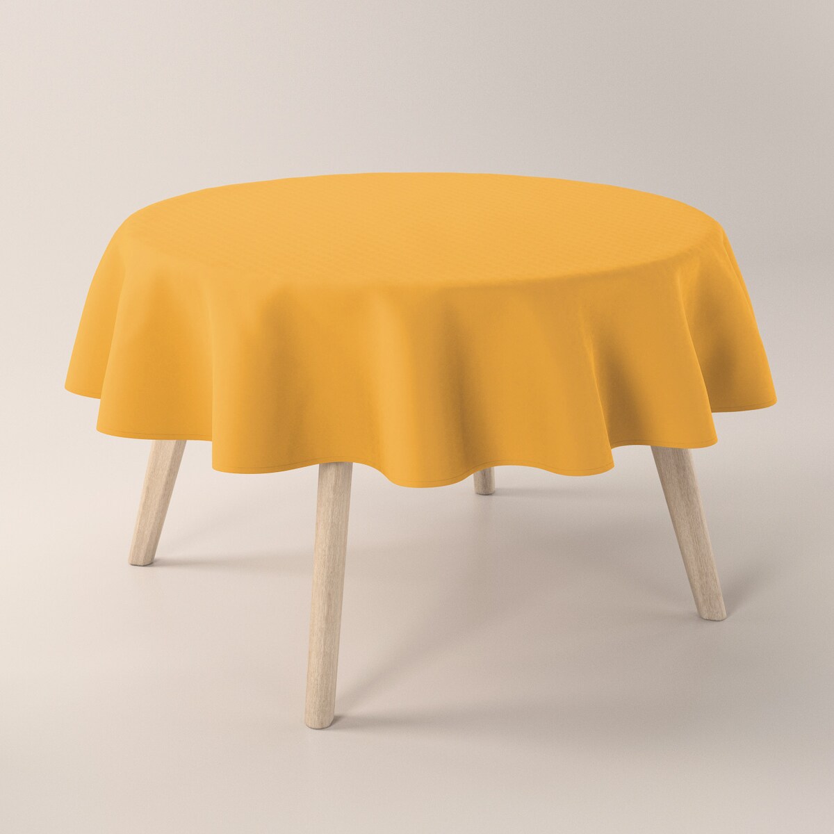 Obrus okrągły 160 x 160 cm miodowy