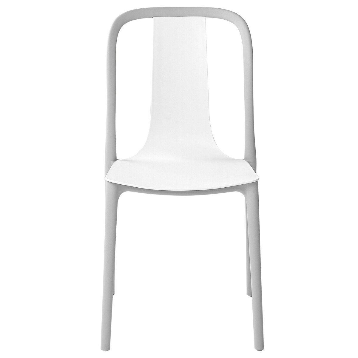 Zestaw 4 krzeseł ogrodowych biało-szary SPEZIA