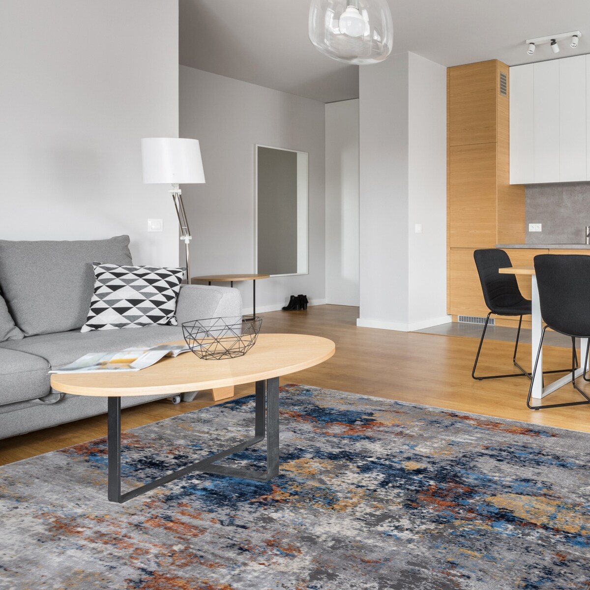 Dywan nowoczesny Studio 200x280 cm e-floor OEKO-TEX Przecierka wielokolorowy