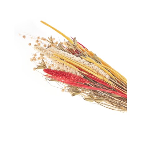 Bukiet suszonych kwiatów 65 cm czerwono-żółty PAMPELUNA