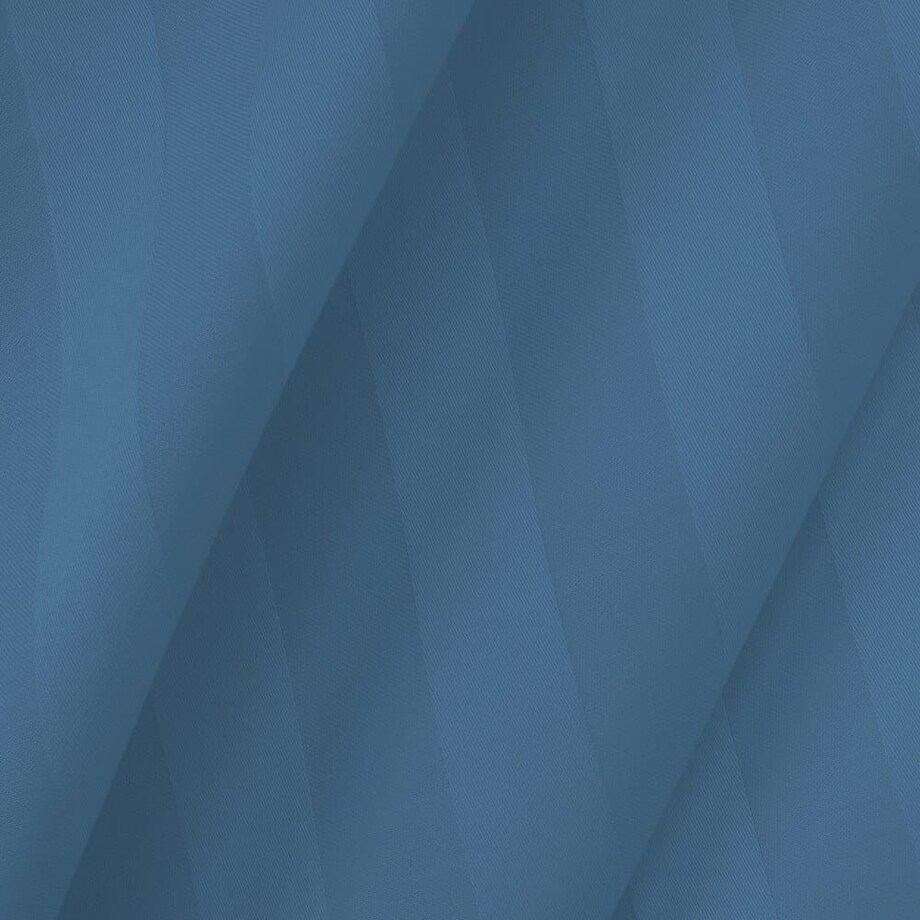 Pościel bambusowa satyna bawełniana 160x200 Bamboo paski, chabrowa