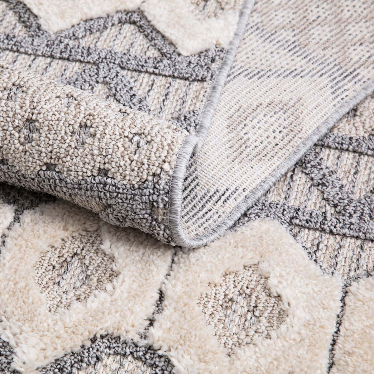 Dywan z frędzlami Cut&Loop Boho-Chic Valora 7280 Szary 160x230