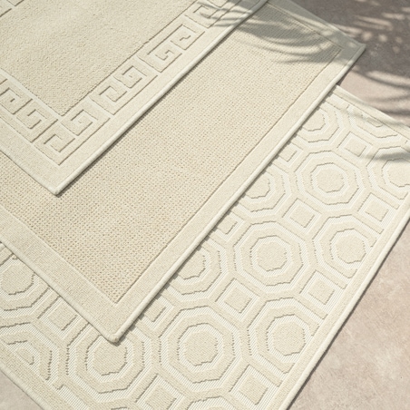 Dywanik łazienkowy Lino 50x80 cm e-bawełniany ramka beżowy