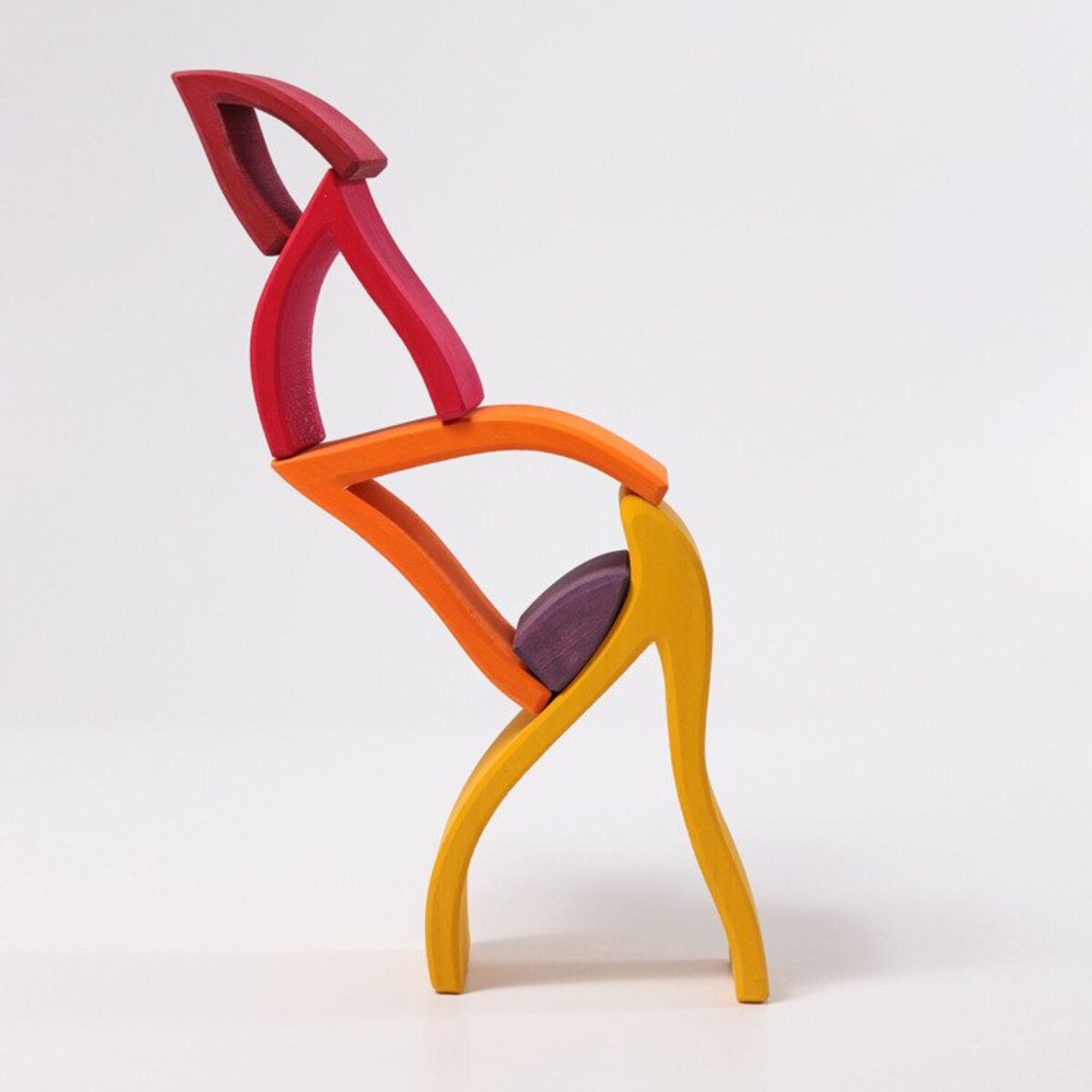 Kształt Ogień - drewniane klocki Grimm's czerwone 1+