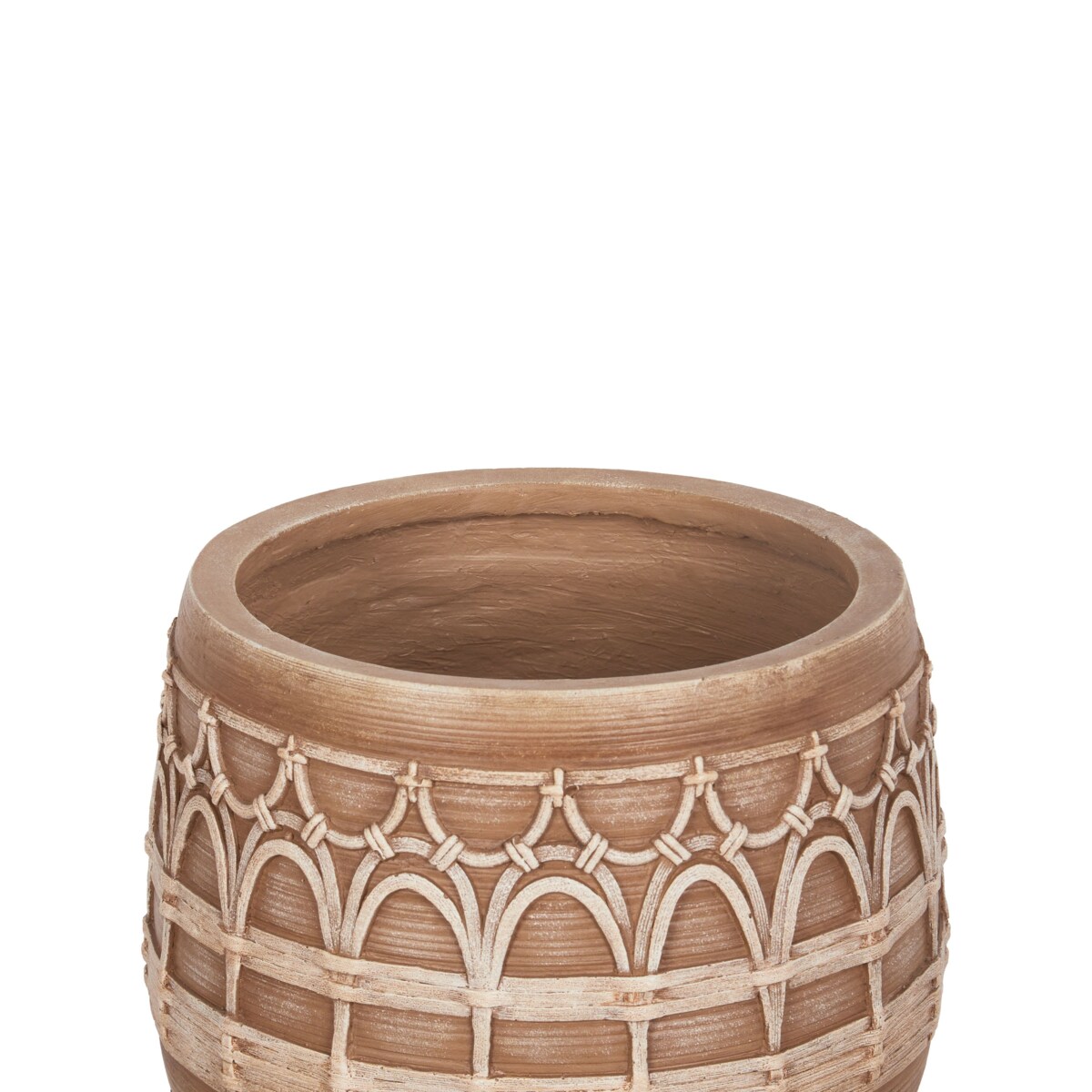 Doniczka 22 cm jasnobrązowa CICUTA