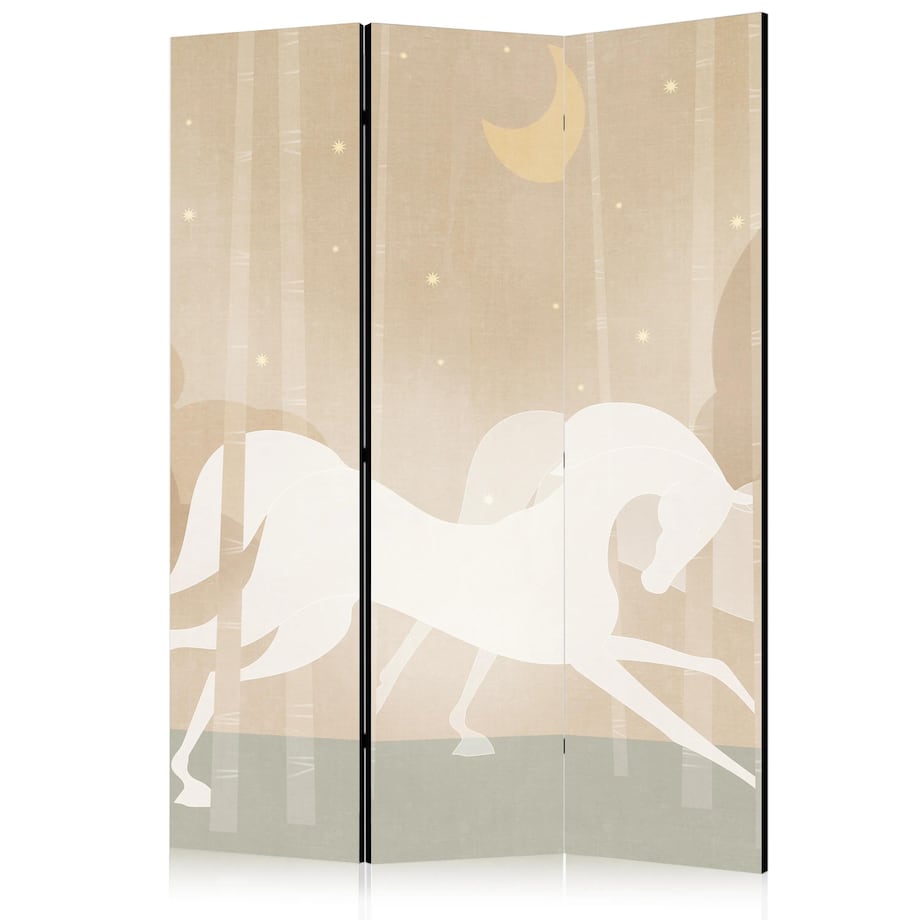 Parawan akustyczny Dla dzieci 135x172 cm 3-częściowy beżowy