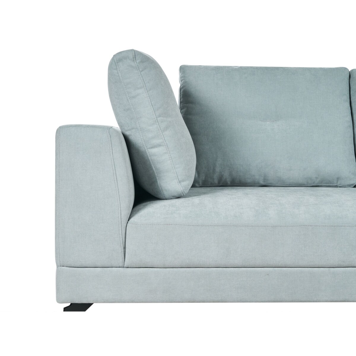 Narożnik dla 3 osób MARUM Szenil Błękitny Lewostronny