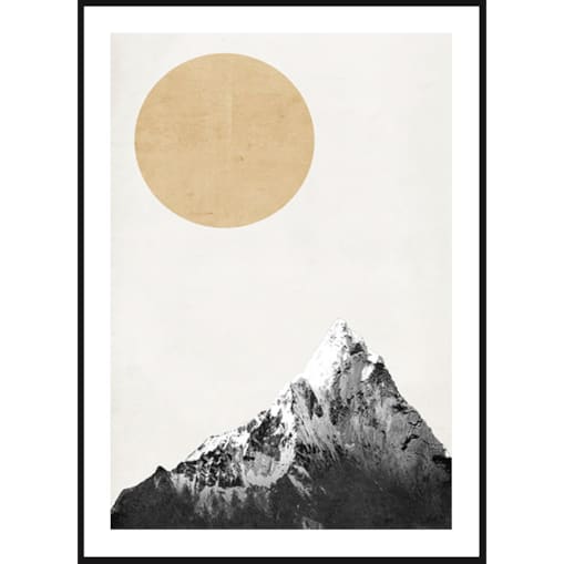 Poster Story, Plakat, Obraz - Złote Słońce w Górach, wymiary 70 x 100 cm