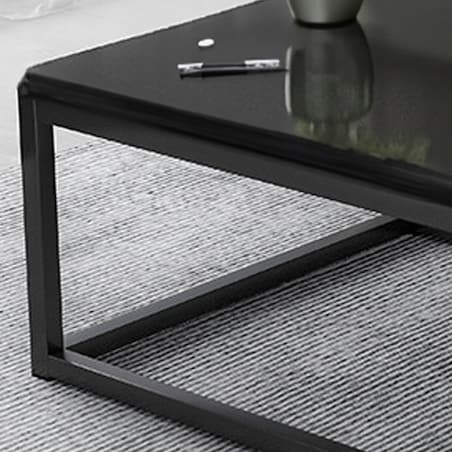 Stolik kawowy nowoczesny ława z półkami pokój salon duży 120 cm loft czarny