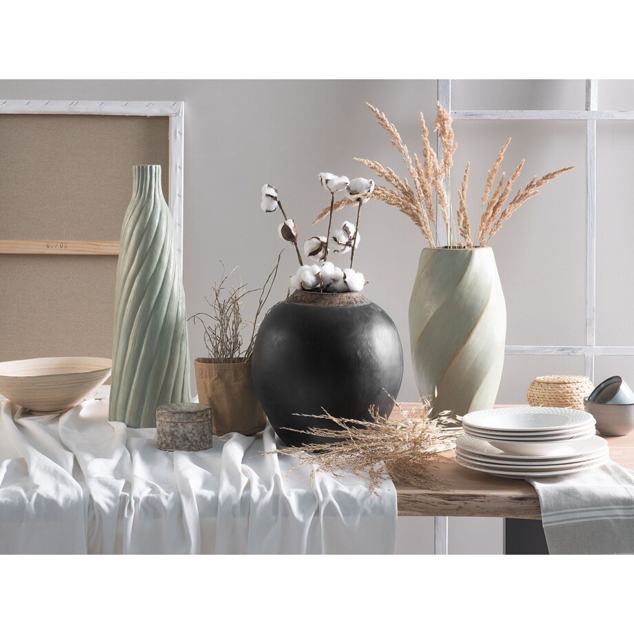 Wazon dekoracyjny ceramiczny czarny LAURI