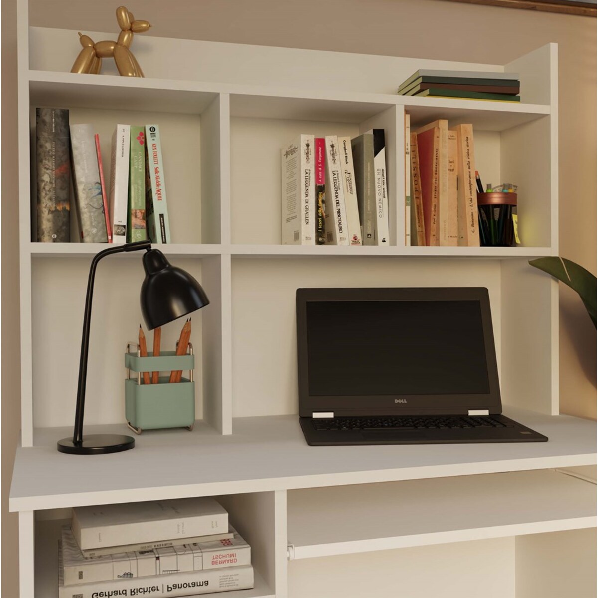 Nadstawka do Biurka 100 cm BIAŁA Regał Na Książki Dokumenty