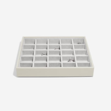 Szkatułka na biżuterię Stackers 25 komorowa classic jasnobeżowa