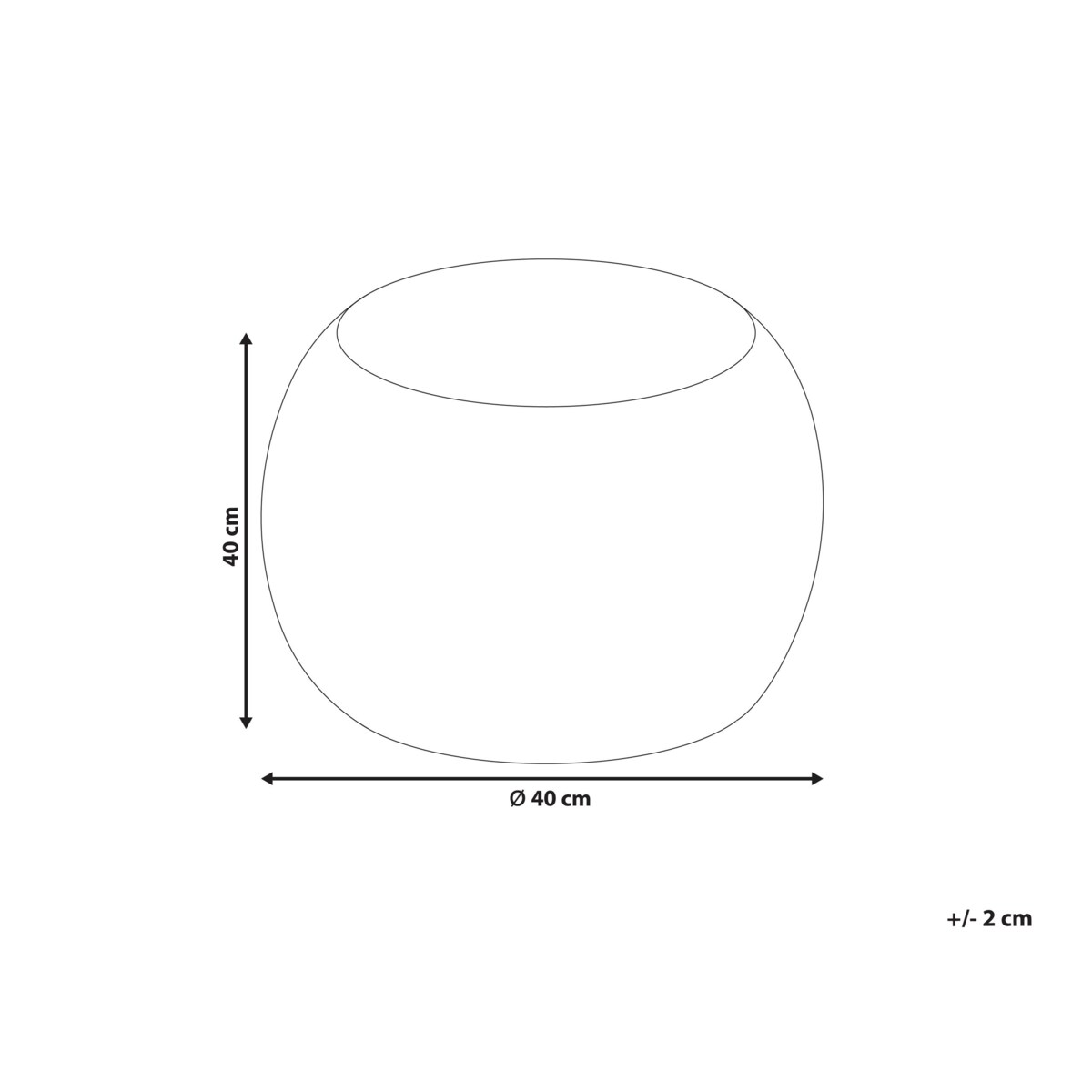 Puf bawełniany 40 cm beżowy ARPATU