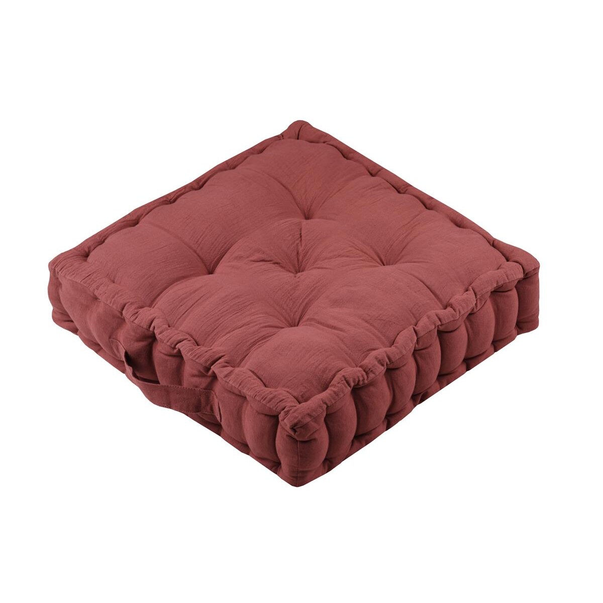 Bawełniana poduszka do siedzenia na podłodze COLINE, 45 x 45 x 10 cm