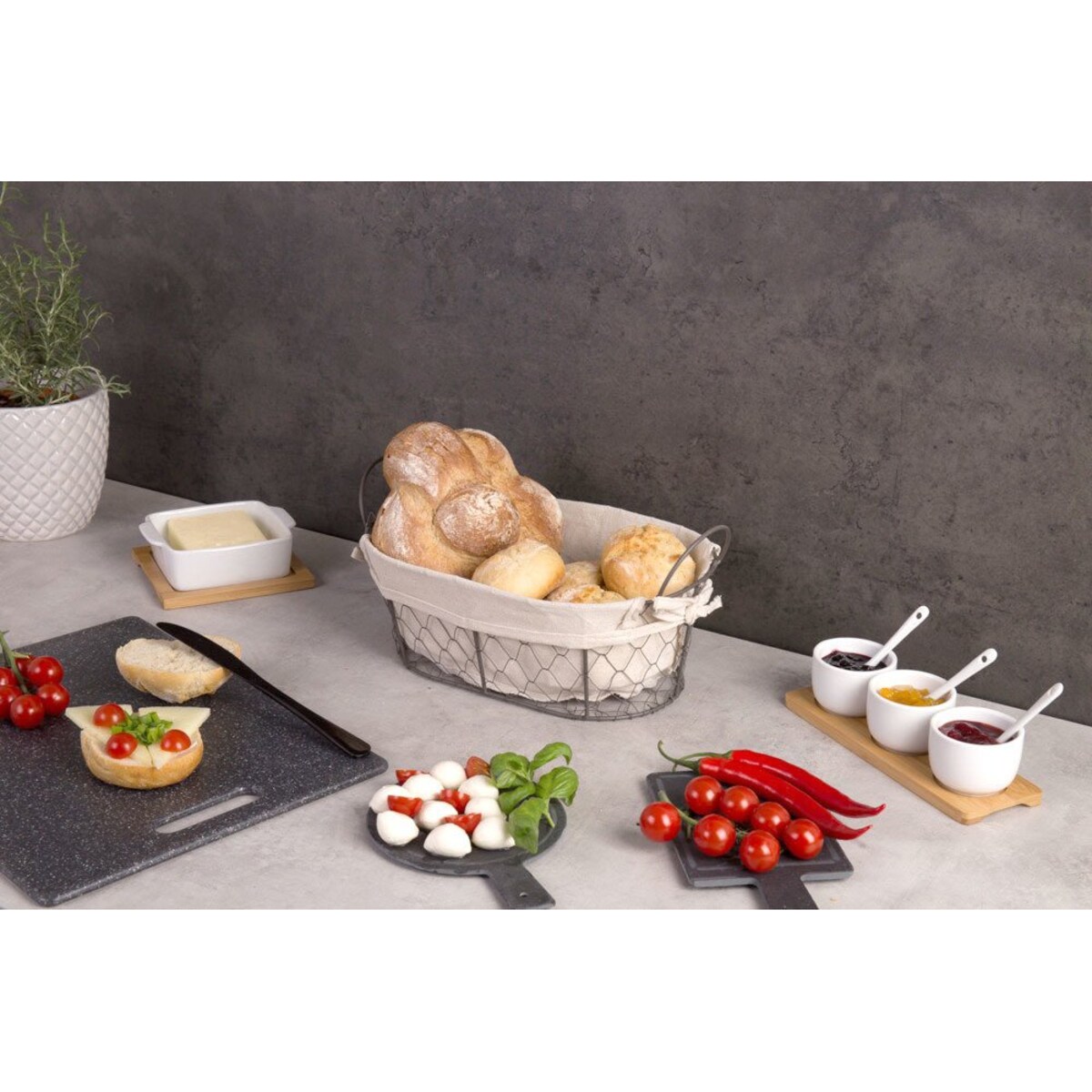 Koszyk na chleb, pieczywo, owoce COUNTRY STYLE, 30x21x11 cm, ZELLER