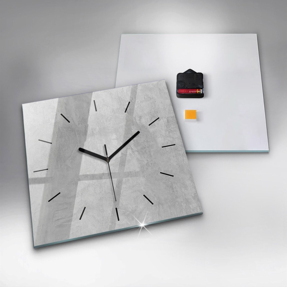 Zegar ścienny Gładki Beton, 30x30 cm